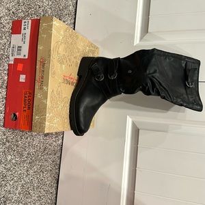 American Rag Womens Brinley Faux Leather Motorcycle Boots Black 6.5 Medium (B,M)